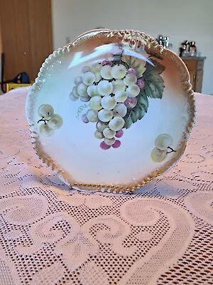 Wurttemberg Porcelain Vintage Charger Plate With A Hanging Grape  Pattern • $39.99