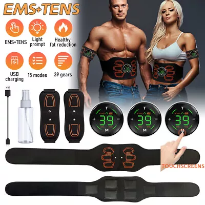 Electric Muscle Toner Machine ABS Toning Belt Simulation Fat Burner Belly Shaper • $22.99