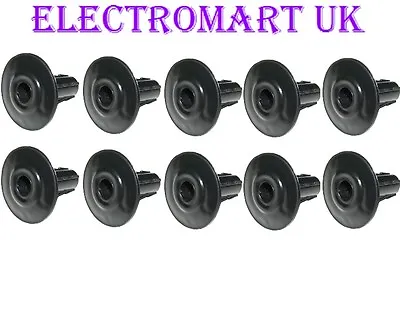 £4.90 • Buy 10 X Single Grommets Tv Coax Coaxial Cable Tidy Wall Bushes Entry Exit Black