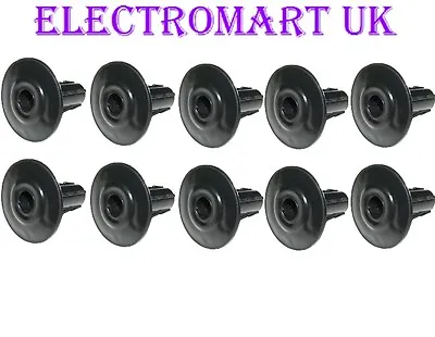 10 X Single Grommets Tv Coax Coaxial Cable Tidy Wall Bushes Entry Exit Black • £6.90