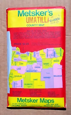 Metsker’s Umatilla County Map Oregon Vintage Sportsmen's Guide • $10.24