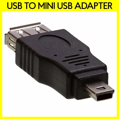Mini USB To USB Adapter USB 2.0 Type-A To Type-B Connector Converter Phone OTG • $6.39