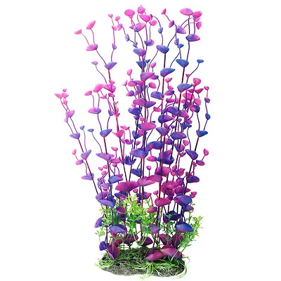 $7.99 • Buy Manmade Plastic Plant For Fish Tank, 14.2-Inch Height, Purple/Green