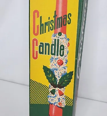 Vtg 60s Christmas Decorated Candles Mercury Glass Beads Bells Display Box Japan • $30.60