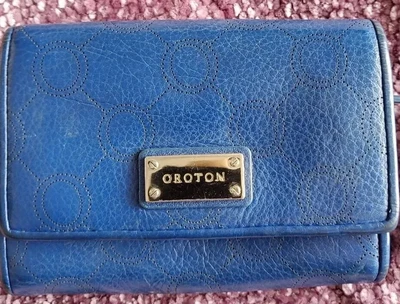 $22 • Buy Oroton Wallet Blue Leather 