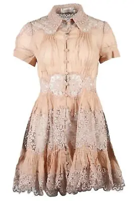 Zimmermann Lace And Cotton Mini Dress Uk 8 • £184