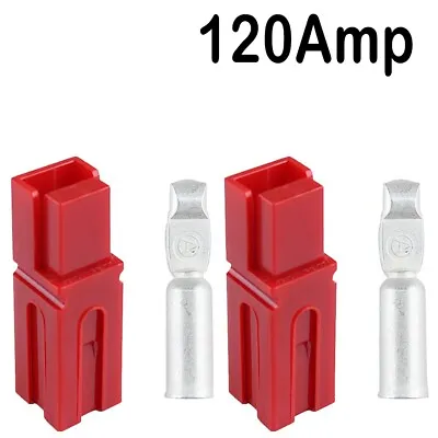 120Amp (4-6AWG) Single Pole Connector Quick Charge Battery Power Connector RED • $11.99