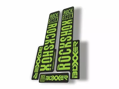 Rock Shox BOXXER 2018 Mountain Bike Cycling Decal Kit Sticker Adhesive Green • $19.99