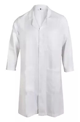 Professional Lab Coat For Men Semi-Tailored Fit Multiple Pockets Classic Fit • £19.99