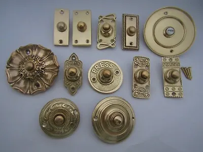 DOOR BELL PUSH BUTTON Vintage Victorian Hard Wired Front Door Chime Press • $23.64