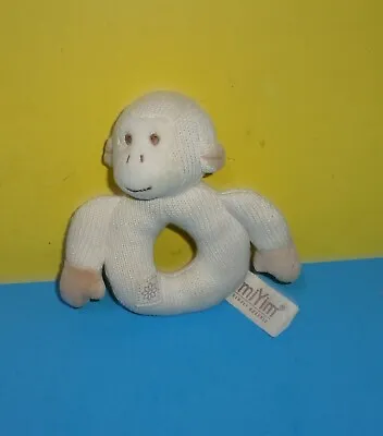 6  Miyim Simply Organic Monkey Plush Stuffed Rattle Ring  • $12.73