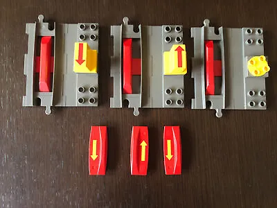 $35 • Buy Lego® Duplo TRAIN Tracks DARK-GREY Track Start / Stop Various Pieces Lot Vintage