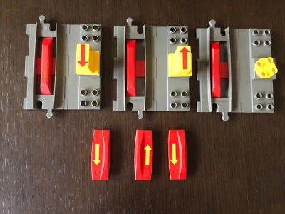 $35 • Buy Lego® Duplo TRAIN Tracks DARK-GREY Track Start / Stop Various Pieces Lot Vintage
