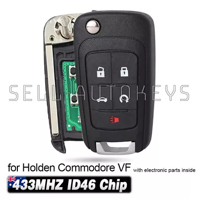 433MHz For Holden Commodore VF 2013-2017 5 Buttons Flip Complete Remote Key Fob • $27.93