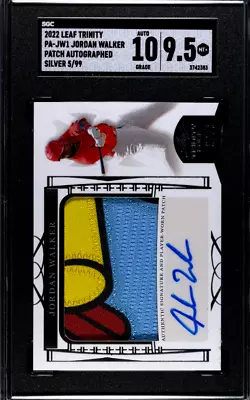 2022 Leaf Trinity Jordan Walker Patch Auto Cardinals Rookie (SGC 10/9.5) • $150