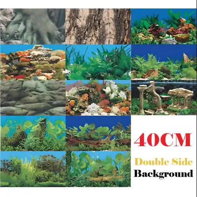 Aquarium Fish Tank Background Double Side Poster 15.7 (40cm)*3ft/4ft/5ft/6ft • $20.90
