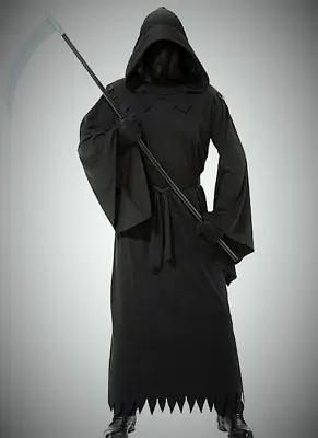 New Amscan Mens Halloween Grim Reaper Phantom FancyDress Costume Med/Large Black • £15.75