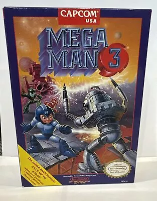 Mega Man 3 (Nintendo NES 1990) In Excellent Condition • $800