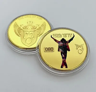 Michael Jackson Gold Plated Commemorative Coin Collectable NEW • $11.35