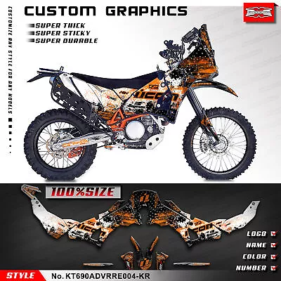 Kungfu Graphics Motorcycle Decals Stickers Kit For 690 Adventure Rally Raid EVO2 • $169.89