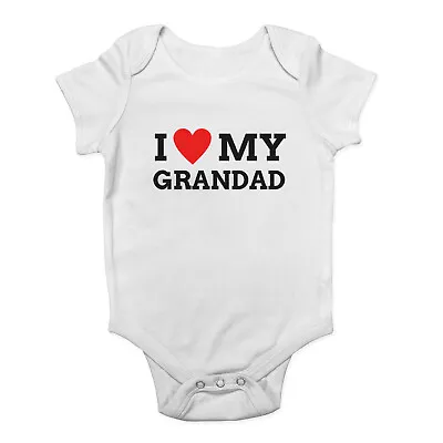 I Love My Grandad Baby Grow Vest Grandpa Gramps Pops Bodysuit Boys Girls Gift • £5.99