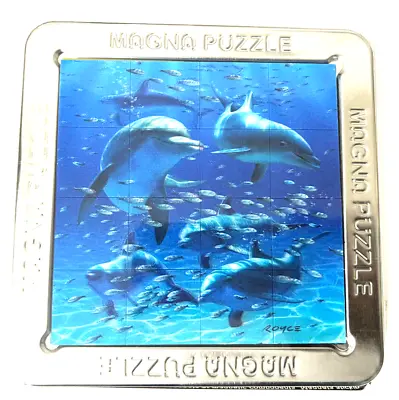 3D Magna Puzzle DOLPHINS - Magnet Tiles With Tin Storage Case NEW! • $19.96