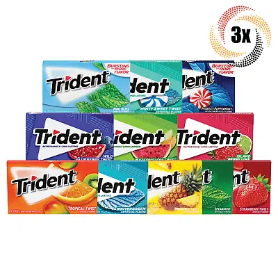 3x Packs Trident Variety Sugar Free Gum | 14 Sticks Per Pack | Mix & Match! • $11.19