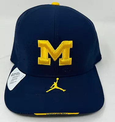 Nike Air Jordan Michigan Wolverines On Field Team Issue Aerobill Flex Hat L/XL • $28.49