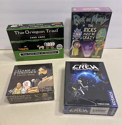 4 Sealed Game Lot Oregon Trail The Crew GoT Hand Of The King Rick Morty Ricks  • $50.57