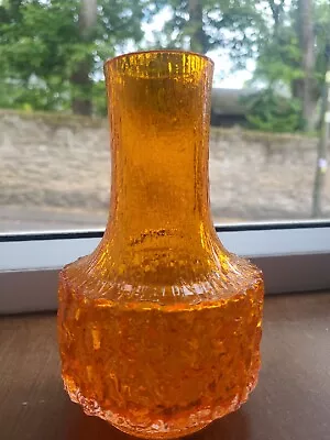£55 • Buy Whitefriars Glass Vase Geoffrey Baxter Tangerine Mallet