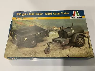 Italeri 1/35 Scale Kit 229 250 Gal. Tank Trailer & M 101 Cargo Trailer 📌🇱🇷📌 • $20