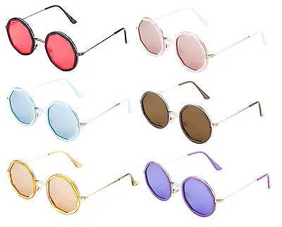 Slim Round Circle Hippie Geometric Octagon Sunglasses Retro Designer Fashion Nwt • $8.95