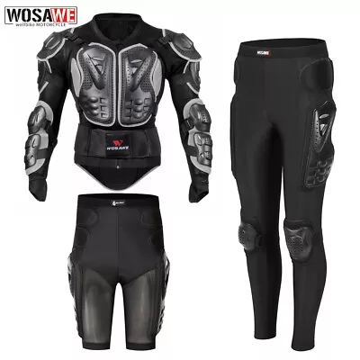 WOSAWE Motorcycle Body Armor Jacket Chest Protector Protection Shorts Trousers • $31.99