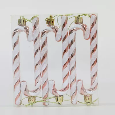 ​6pcs Candy Cane Glitter Hanging Christmas Tree Bauble Ornament Xmas Decoration • $12.39