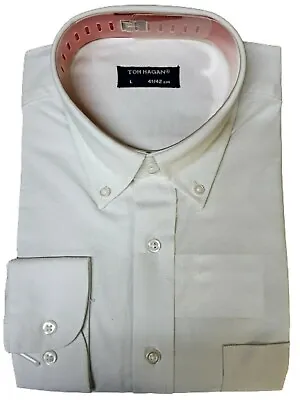 Mens 100% Cotton Oxford Long Sleeve Button Down Casual/Formal Shirt By Tom Hagan • £12.99