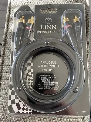 £89.95 • Buy LINN Black Analogue Interconnect Cable 1.2m (Brand New)