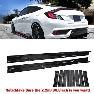 For Honda Accord Civic Sport Gloss Side Skirt Rocker Panel Splitter Spoiler Lip • £28.95