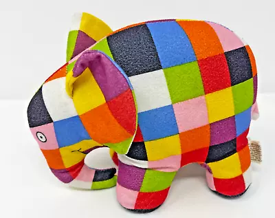 Vtg Plush Elmer Patchwork Elephant David McKee Stuffed Animal 1993 6  Used • $14.95