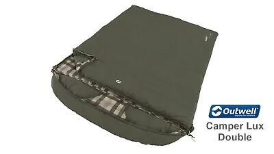 Outwell Camper Lux Sleeping Bag - Double - 100% Cotton Liner - Lovely & Cosy • £98.99
