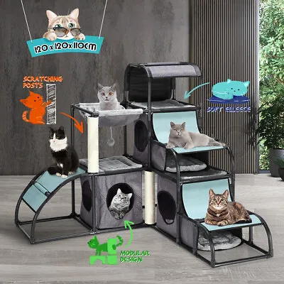 $119.95 • Buy Petscene Multi-Level Cat Scratching Post Climbing Tower Kit Cat Tree Condo House