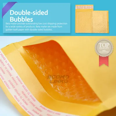 4x6 Inch Kraft Self Seal Bubble Mailer Padded Envelope #0000 2550100500 • $49.90