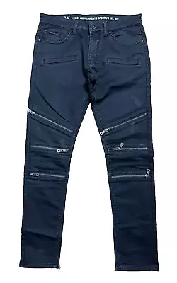 V19-69 Abbigliamento Sportivo SRL Milano Italia Denim Moto Jeans 30 X 32 Skinny • $29.99