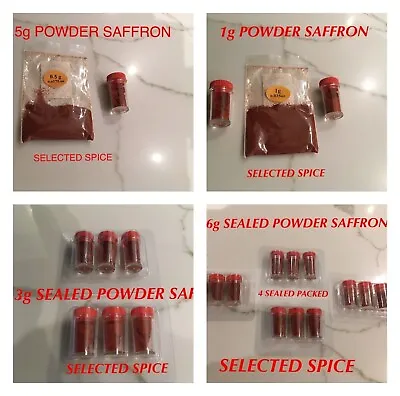 SAFFRON POWDER 1g BEST QUALITY SATISFACTION GUARANTEE FULL REFUND IF NOT HAPPY • £3.89