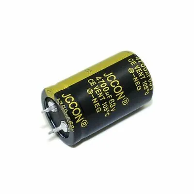 63V 4700uF Snap-in Electrolytic Radial Capacitor Amplifier Audio 105C 25x40mm • £2.51