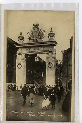 £4 • Buy (Le384-183) Triumphal Arch, Royal Visit To LEEDS 1908 Unused EX