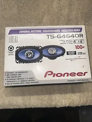 PIONEER TS-G4640R 2 WAY 100 WATT SPEAKERS 4x6 FOR  VW Mercedes GM • $15