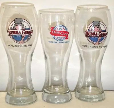 3 Bubba Gump Shrimp Co Hong Kong The Peak Tall Sturdy Glasses 700ml & 500ml • $39.99