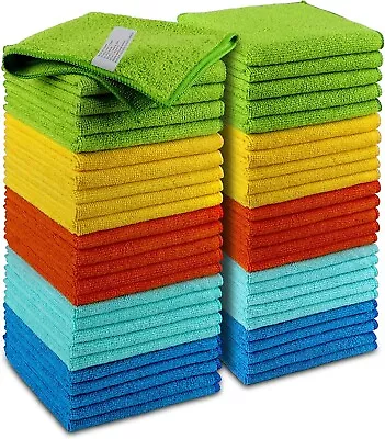 Microfiber Cleaning Cloth Set Of 50 Towel Rag Car Polishing Detailing No-Scratch • $19.95