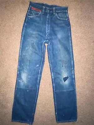 Vtg 40s 50s Mens 26 X 32 Cow Puncher Heavy Denim Jeans Pants • $330