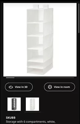 2 X IKEA SKUBB Wardrobe Storage With 6 Compartments - White • £10